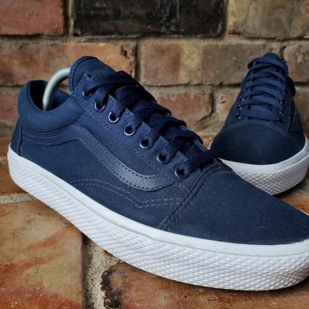 Vans Old Skool Lace Up Low Top Blue Skater Sneaker Men's 9.5 500714